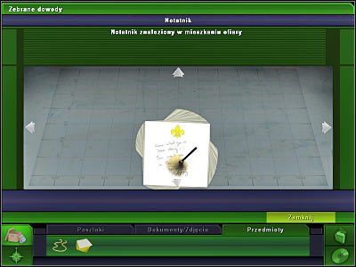 1 - Mieszkanie ofiary: Miejsce zbrodni, (1) | Śledztwo 3 | CSI 3 Wymiary Zbrodni - CSI: 3 Wymiary Zbrodni - poradnik do gry