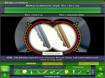 Teraz skorzystajmy z komputera laboratoryjnego, wybierając najczęściej używaną zakładkę, czyli badanie odcisków palców - Biuro Lucy #5, Laboratorium #5 | Śledztwo 3 | CSI 3 Wymiary Zbrodni - CSI: 3 Wymiary Zbrodni - poradnik do gry