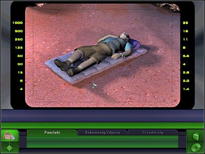 Teraz zbadajmy ciało, rozpoczynając może od nóg - Obozowisko na pustyni: Miejsce zbrodni, (1) | Śledztwo 4 | CSI 3 Wymiary Zbrodni - CSI: 3 Wymiary Zbrodni - poradnik do gry