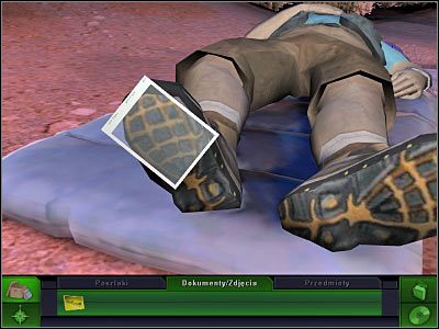 Pod lewą nogą powinieneś zauważyć papieros - Obozowisko na pustyni: Miejsce zbrodni, (1) | Śledztwo 4 | CSI 3 Wymiary Zbrodni - CSI: 3 Wymiary Zbrodni - poradnik do gry