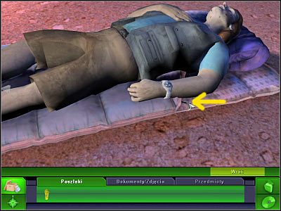 Kliknij teraz na głowie ofiary, konkretnie celując w okolice nosa - Obozowisko na pustyni: Miejsce zbrodni, (1) | Śledztwo 4 | CSI 3 Wymiary Zbrodni - CSI: 3 Wymiary Zbrodni - poradnik do gry