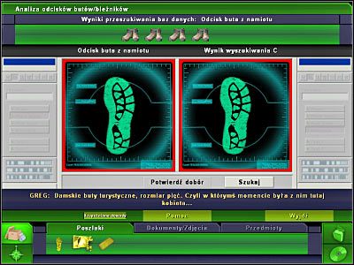 Nie zamykaj jeszcze tego okna, gdyż dokonamy drugiego porównania z tej grupy - Mobilna jednostka badawcza, Prosektorium | Śledztwo 4 | CSI 3 Wymiary Zbrodni - CSI: 3 Wymiary Zbrodni - poradnik do gry