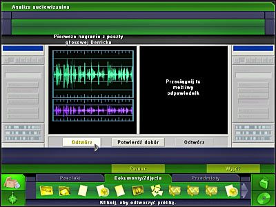 Na koniec, podobnie jak podczas poprzednich wizyt w laboratorium, będziemy musieli użyć analizatora składu chemicznego - Laboratorium #5, Biuro Brassa #5 | Śledztwo 4 | CSI 3 Wymiary Zbrodni - CSI: 3 Wymiary Zbrodni - poradnik do gry