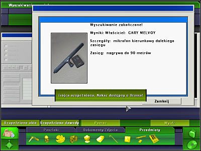 1 - Mieszkanie Michaela #3, Laboratorium #6 | Śledztwo 5 | CSI 3 Wymiary Zbrodni - CSI: 3 Wymiary Zbrodni - poradnik do gry