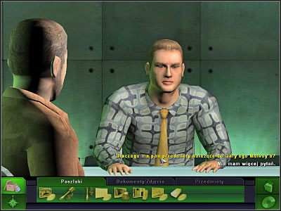 W pierwszej kolejności będziesz musiał porozmawiać ze stojącym przy drzwiach wejściowych do magazynu Gusem - Biuro Brassa #6, Magazyn, Laboratorium #7 | Śledztwo 5 | CSI 3 Wymiary Zbrodni - CSI: 3 Wymiary Zbrodni - poradnik do gry