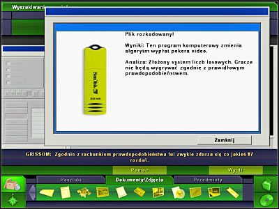 Za chwilę zajmiemy się przesłuchaniem Nathana Ackermana - Laboratorium #8, Biuro Brassa #8 | Śledztwo 5 | CSI 3 Wymiary Zbrodni - CSI: 3 Wymiary Zbrodni - poradnik do gry