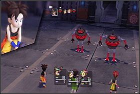 Połknij świetliste kule, gdy tajemniczy głos rozkaże ci to zrobić (wybierz opcję Yes) - Flying Fortress cz.1 | Solucja - DVD1 | Blue Dragon - Blue Dragon - poradnik do gry