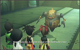 Aby kontynuować przygodę, wejdź do wyróżniającego się budynku na środku wioski - Baroy Town | Solucja - DVD2 | Blue Dragon - Blue Dragon - poradnik do gry