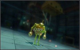 Droid ten pojawi się na głównej sali Ancient Factory kiedy zdobędziesz dwa rzadkie przedmioty: Final War Necklace oraz Ultimate Weapon Bracelet - Rzadkie potwory | Solucja - DVD3 - Misje poboczne | Blue Dragon - Blue Dragon - poradnik do gry