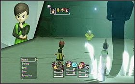 Zobaczysz tutaj nowy typ przeciwnika - owiniętego na mieczy typka o nazwie Wandering Wrath - Ancient Hospital Ruins | Solucja - DVD1 | Blue Dragon - Blue Dragon - poradnik do gry