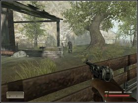 Niebawem dotrzemy do punktu zapisu, po czym wybijemy kolejnych wrogów - Misja 1 - Lądowanie - cz. 1 | Mortyr III Akcje Dywersyjne - Mortyr III: Akcje Dywersyjne - poradnik do gry