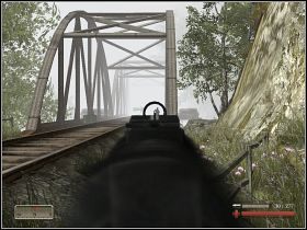 Idziemy po torach, mijając punkt zapisu - Misja 2 - O jeden most za daleko - cz. 2 | Mortyr III Akcje Dywersyjne - Mortyr III: Akcje Dywersyjne - poradnik do gry