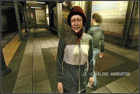 Po drugiej stronie peronu napotkamy Charlene Warburton, która zaproponuje nam zakład - Rozdział I - Stacja Canal Street, Stacja Fulton Street, Rzeźnia w Grinders Lane - The Darkness - poradnik do gry