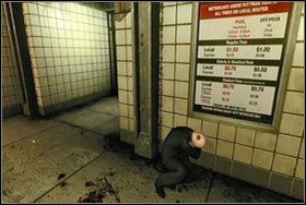 Schodzimy na peron, a następnie kierujemy się w stronę wyjścia prowadzącego do sierocińca - Rozdział I - Stacja Fulton Street, Sierociniec pod wezwaniem Św. Marii (St. Marys Orphanage) - The Darkness - poradnik do gry