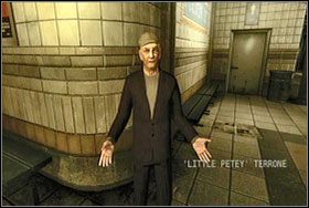 Zaraz po zejściu na peron spotykamy Vinnyego - Rozdział V - Stacja Fulton Street, Stacja Canal Street, Chinatown, Stacja Canal Street, Cmentarz, Stacja Fulton Street, Lower East Side - The Darkness - poradnik do gry