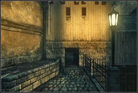 #16 - Spoglądając na drzwi do kościoła (te z namalowanym na nich krzyżem), po lewej stronie dostrzeżemy zrujnowany budynek - Materiały bonusowe - cz. 3 | The Darkness - The Darkness - poradnik do gry