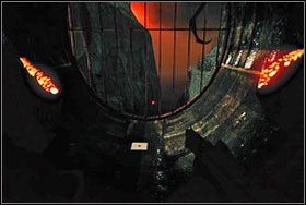 #76 - Tuż przy półtrupie, który zdradził nam miejsce, gdzie można znaleźć pociski do działa (rozdział IV), znajdują się schody - Materiały bonusowe - cz. 4 | The Darkness - The Darkness - poradnik do gry