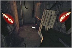 #25 - Po przejściu po przerzuconej nad wyrwą w podłodze desce wchodzimy do sąsiedniego pomieszczenia - Materiały bonusowe - cz. 5 | The Darkness - The Darkness - poradnik do gry