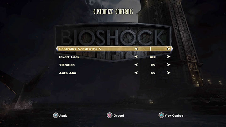 Konsolowe wersje gry BioShock 1 posiadają cztery dodatkowe opcje sterowania - Sterowanie w BioShock - BioShock - poradnik do gry