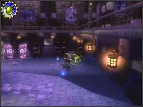 Wejdź Shrekiem do budynku, zniszcz kamienną figurę i podnieś kubek [1] - [Solucja] Etap 2 - Doki | Shrek Trzeci - Shrek Trzeci - poradnik do gry