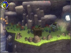 Skieruj się w lewo i uwolnij więźniów zamkniętych w dużym pudle z lewej strony drzwi [1] - [Solucja] Etap 2 - Doki | Shrek Trzeci - Shrek Trzeci - poradnik do gry