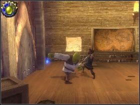 Udaj się po grzebiecie do przejścia - [Solucja] Etap 3 - Statek piratów | Shrek Trzeci - Shrek Trzeci - poradnik do gry