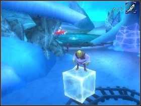 Porozmawiaj z Arturem, który powie ci, że musisz znaleźć siedem butów - [Solucja] Etap 10 - Lodowe Jezioro | Shrek Trzeci - Shrek Trzeci - poradnik do gry