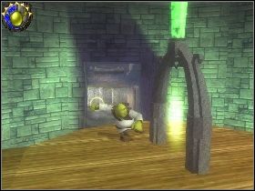 Rusz dźwignię i udaj się na kamienne bloki z lewej - [Solucja] Etap 15 - Zamek Złej królowej | Shrek Trzeci - Shrek Trzeci - poradnik do gry