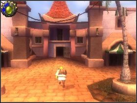 Ostatnią lokacją w etapie jest duży plac otoczony budynkami - [Solucja] Etap 19 - Zniszczone ulice | Shrek Trzeci - Shrek Trzeci - poradnik do gry