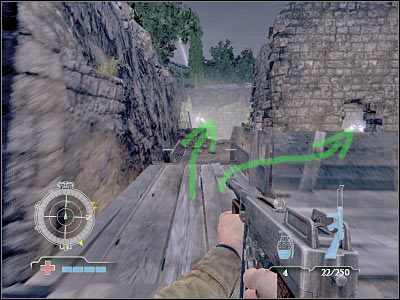 Zbliżysz się do zdecydowanie większych rusztowań - Disable Communications Antenna (cz.2) | Operation Avalanche - Medal of Honor: Airborne - poradnik do gry