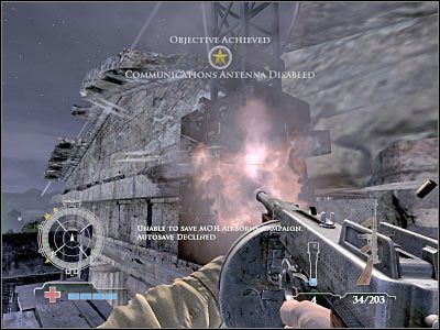 1 - Disable Communications Antenna (cz.3) | Operation Avalanche - Medal of Honor: Airborne - poradnik do gry