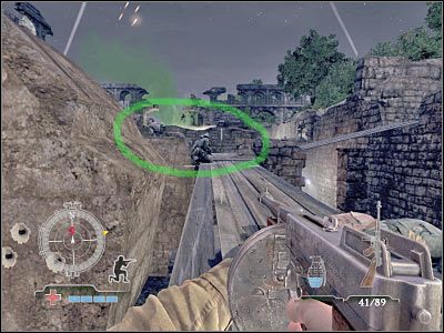 Przesuwaj się sukcesywnie na wschód - Destroy Ammo Cache (cz.1) | Operation Avalanche w Medal of Honor Airborne - Medal of Honor: Airborne - poradnik do gry