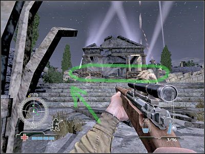 Osobiście radziłbym teraz wybrać ścieżkę znajdującą się po lewej stronie - Ascend to Hilltop Temple (cz.1) | Operation Avalanche w Medal of Honor Airborne - Medal of Honor: Airborne - poradnik do gry