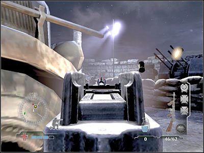Nie pozostało ci już nic innego, jak tylko podejść do oznaczonego przez grę działka przeciwlotniczego - Destroy AA Gun | Operation Avalanche w Medal of Honor Airborne - Medal of Honor: Airborne - poradnik do gry