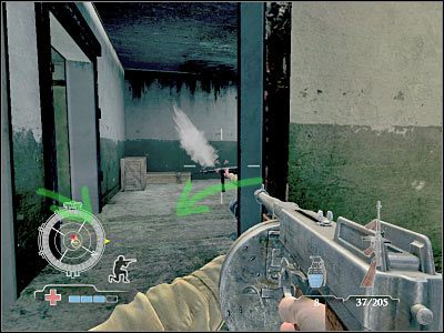 Możesz już skierować się w stronę klatki schodowej - Clear and Secure Spotting Tower (cz.2) | Operation Neptune | Airborne - Medal of Honor: Airborne - poradnik do gry