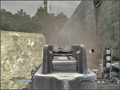 W niewielkim okienku zauważysz kilku wrogów - Clear Central Casemate (cz.1) | Operation Neptune w Medal of Honor Airborne - Medal of Honor: Airborne - poradnik do gry