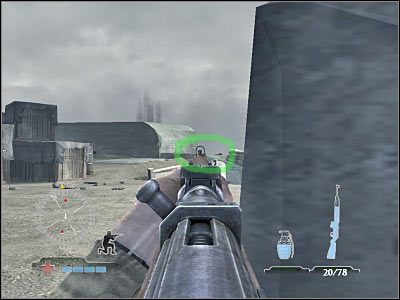 Tradycyjnie już wejście do bunkra będzie pilnowane przez jedną osobę, a po lewej stronie odnajdziesz cenne apteczki - Clear and Secure Pillbox (cz.3) | Operation Neptune w Medal of Honor Airborne - Medal of Honor: Airborne - poradnik do gry