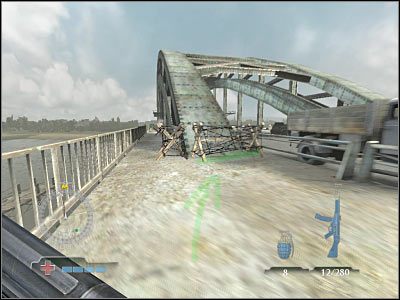 Następnie spróbuj wychylić się w lewo - Knock-out Tiger Tank #2 (cz.2) | Operation Market Garden - Medal of Honor: Airborne - poradnik do gry