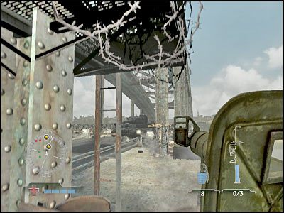 W sumie będziesz musiał wykonać około 4-5 skoków, aczkolwiek masz siedem pocisków w wyrzutni, tak więc nie masz się czego obawiać - Knock-out Tiger Tank #2 (cz.3) | Operation Market Garden - Medal of Honor: Airborne - poradnik do gry