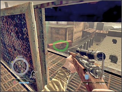 Ostatni z widocznych z tego miejsca snajperów ukrywa się na południowym-wschodzie - Destroy Tanks on Railcars (cz.2) | Operation Varsity w Medal of Honor Airborne - Medal of Honor: Airborne - poradnik do gry