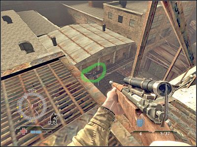 Spora grupka przeciwników będzie także skrywała się w przedstawionym na screenie magazynie - Destroy Tanks on Railcars (cz.2) | Operation Varsity w Medal of Honor Airborne - Medal of Honor: Airborne - poradnik do gry