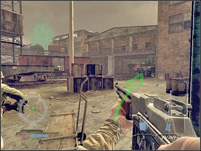 Ostatni trzeci czołg odnajdziesz natomiast po lewej stronie - Destroy Tanks on Railcars (cz.3) | Operation Varsity w Medal of Honor Airborne - Medal of Honor: Airborne - poradnik do gry