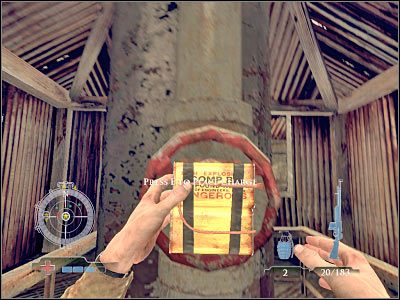 Zbliż się teraz do przedstawionych na poniższym screenie schodów - Destroy Pressure Valves (cz.2) | Operation Varsity w Medal of Honor Airborne - Medal of Honor: Airborne - poradnik do gry