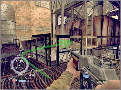 Przeciwnicy pojawiać się będą niedaleko schodów, z których sam wcześniej korzystałeś - Destroy Pressure Valves (cz.2) | Operation Varsity w Medal of Honor Airborne - Medal of Honor: Airborne - poradnik do gry