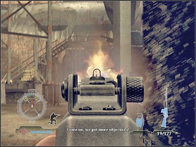 Zaczekaj teraz aż zbliży się tu gostek w pancerzu - Destroy Panzerzug Cannon Cars (cz.1) | Operation Varsity | Airborne - Medal of Honor: Airborne - poradnik do gry