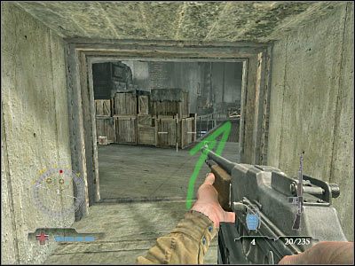 W pierwszej kolejności będziesz musiał przedostać się na drugi koniec mostka, przy którym aktualnie stoisz - Disable Ammunition Lift Controls (cz.1) | Operation Der Flakturm | Airborne - Medal of Honor: Airborne - poradnik do gry