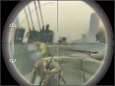 Po drodze będziesz także mijał wejścia prowadzące do wewnętrznej części wieży (screen) - Destroy AA Guns (cz.1) | Operation Der Flakturm w Medal of Honor Airborne - Medal of Honor: Airborne - poradnik do gry