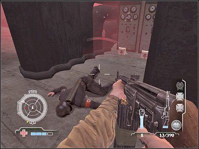 Jeśli wybrałbyś drugi wariant, musiałbyś z kolei rozprawić się z innym przeciwnikiem - Escape Flak Tower (cz.2) | Operation Der Flakturm w Medal of Honor Airborne - Medal of Honor: Airborne - poradnik do gry