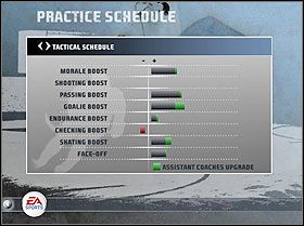 Tactical Schedule to rozwiązanie optymalne - Practice Schedule | Dynasty Mode | NHL 08 - NHL 08 - poradnik do gry