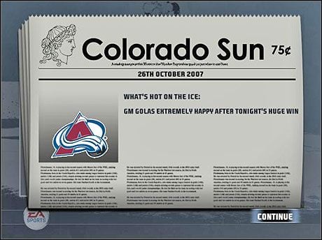 Sprawnie dobieraj taktyki treningu, a często będziesz widział takiego nagłówki. - Practice Schedule | Dynasty Mode | NHL 08 - NHL 08 - poradnik do gry